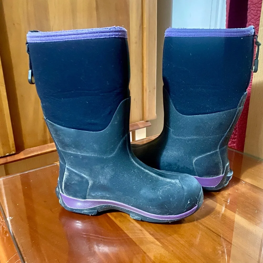Arctic Storm Kids Black and Purple Winter Boots